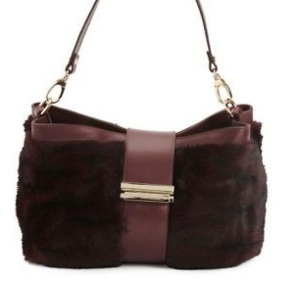 💥 Nardelli Fur Oxblood Bag Made in Italy - Picture 4 of 5